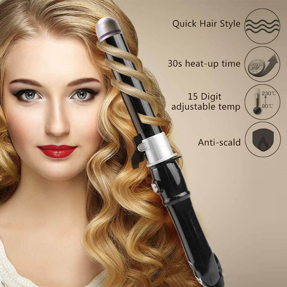 Otating Curling Iron Curling Wand Automatic 30s Instant Heat Auto Hair Waver