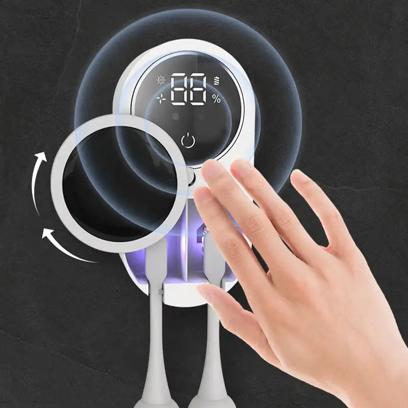 1pc Intelligent UV Toothbrush Sanitizer Holder  light eliminates germs