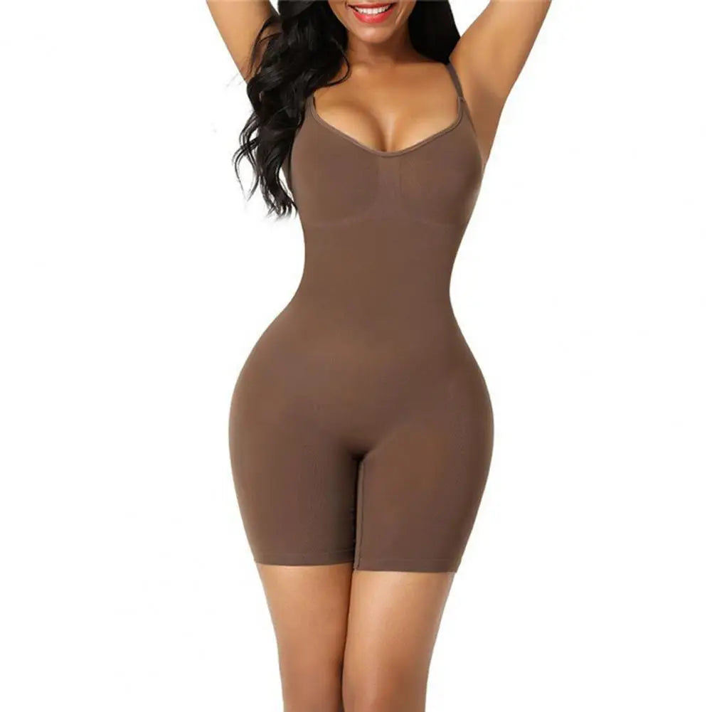 Seamless Bodysuit Compression Open Crotch Shapewear Women Push Up 